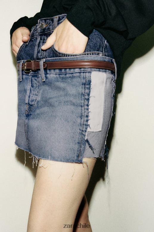 ropa cl Zara mujer minifalda denim zw azul JJ06N4715