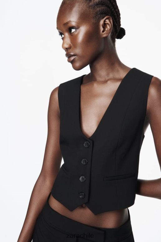 ropa cl Zara mujer culottes de cintura alta negro JJ06N4870