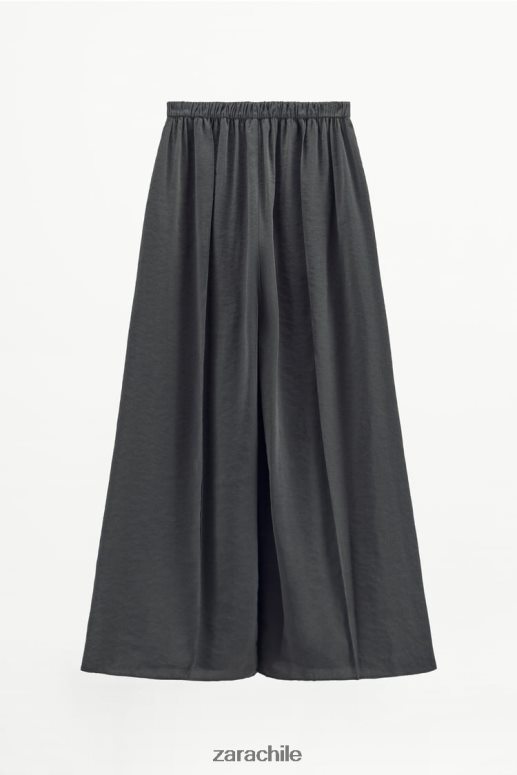 ropa cl Zara mujer pantalones anchos con pinzas gris JJ06N4832