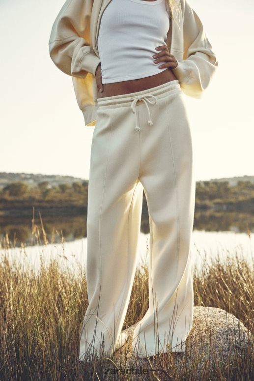 ropa cl Zara mujer pantalones anchos de felpa hielo JJ06N4501