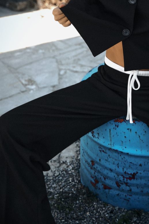 ropa cl Zara mujer pantalones boxer combinados negro JJ06N4486