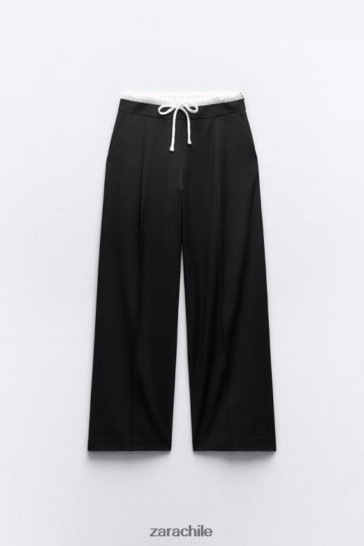 ropa cl Zara mujer pantalones boxer combinados negro JJ06N4486