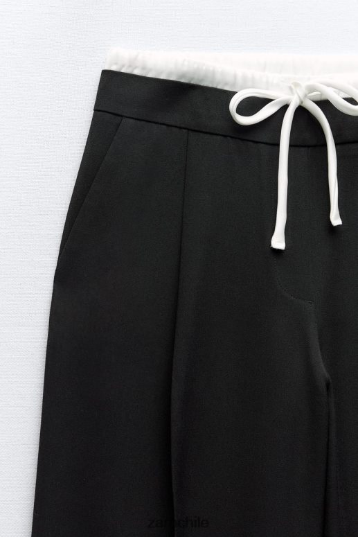 ropa cl Zara mujer pantalones boxer combinados negro JJ06N4486