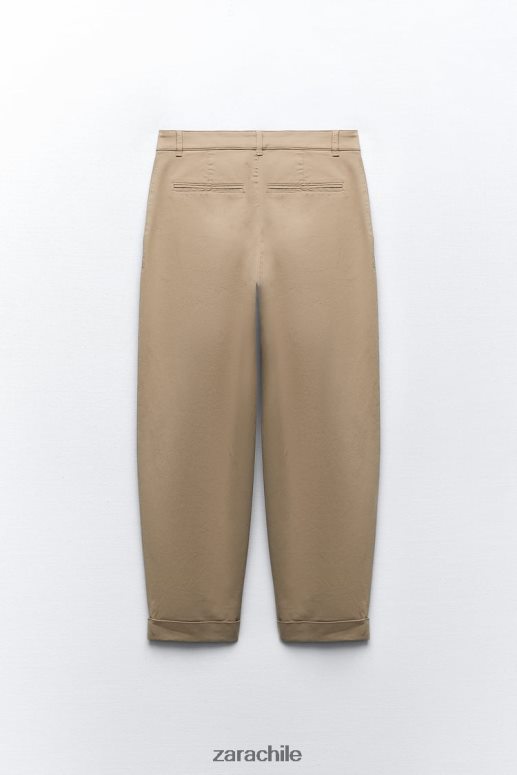 ropa cl Zara mujer pantalones chinos camello medio JJ06N4499