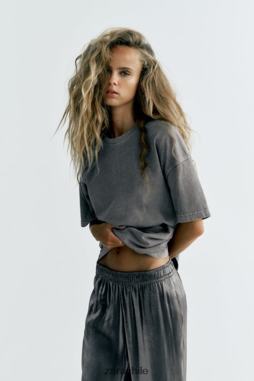 ropa cl Zara mujer pantalones de aluminio plata JJ06N4938