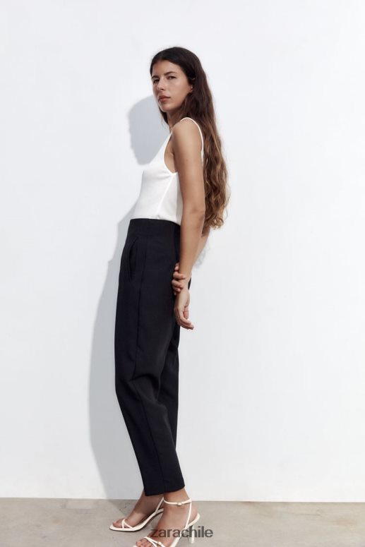 ropa cl Zara mujer pantalones de cintura alta negro JJ06N4500