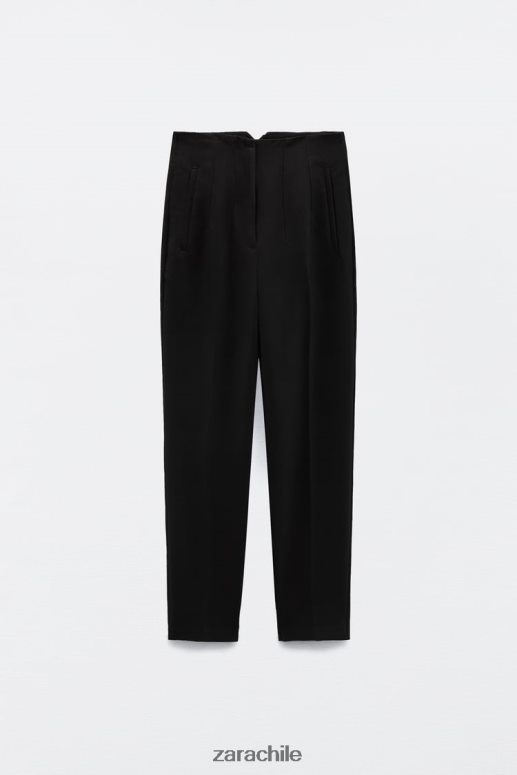 ropa cl Zara mujer pantalones de cintura alta negro JJ06N4500
