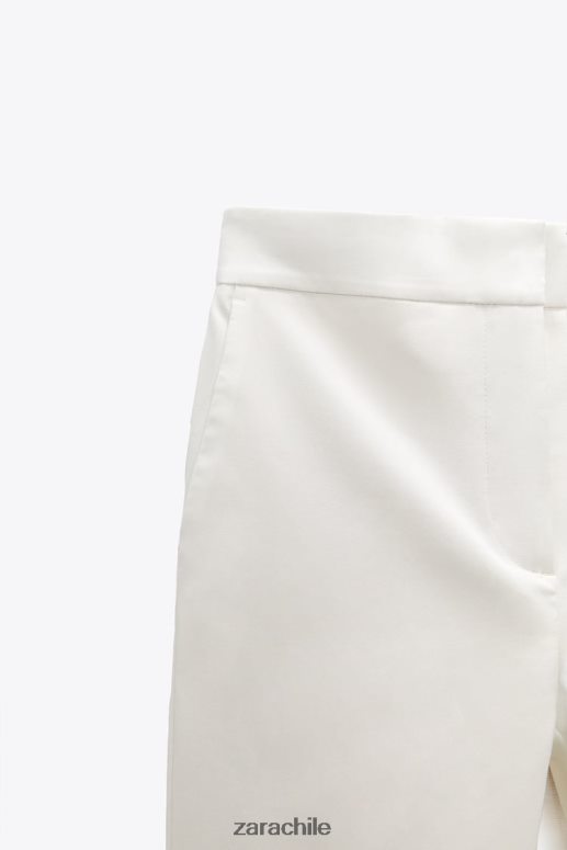 ropa cl Zara mujer pantalones de cintura jogging ostra blanca JJ06N4868