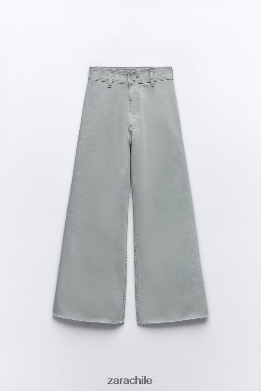 ropa cl Zara mujer jeans acampanados zw the dreed gris JJ06N4516