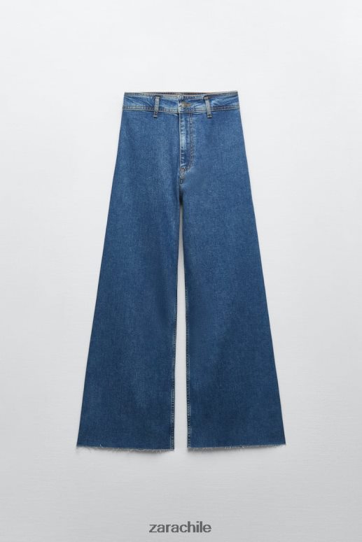 ropa cl Zara mujer jeans rectos zw marine de talle alto azul JJ06N4512