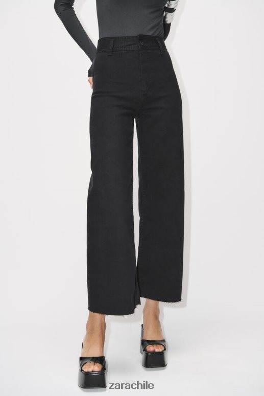ropa cl Zara mujer jeans rectos zw marine de talle alto negro JJ06N4515