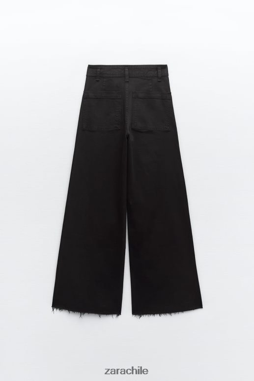 ropa cl Zara mujer jeans rectos zw marine de talle alto negro JJ06N4515