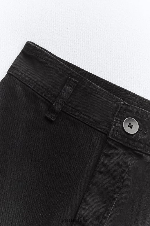 ropa cl Zara mujer jeans rectos zw marine de talle alto negro JJ06N4515