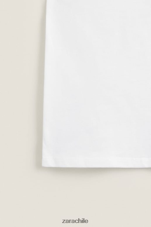 ropa cl Zara mujer Camiseta sin mangas blanco JJ06N41813