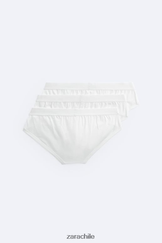 ropa cl Zara mujer Pack de 3 calzoncillos básicos. blanco JJ06N41432