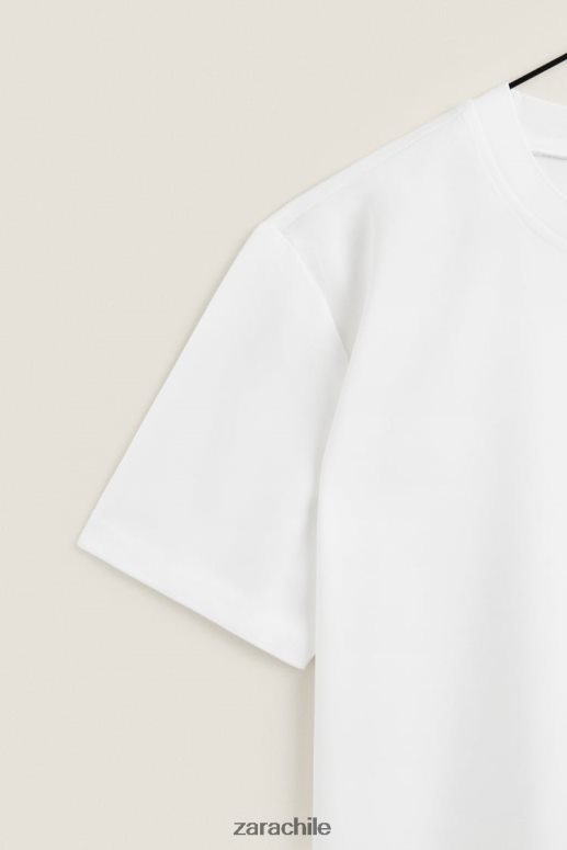 ropa cl Zara mujer camiseta suave al tacto blanco JJ06N41810