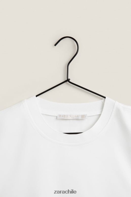 ropa cl Zara mujer camiseta suave al tacto blanco JJ06N41810