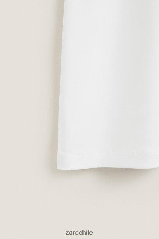 ropa cl Zara mujer camiseta suave al tacto blanco JJ06N41810