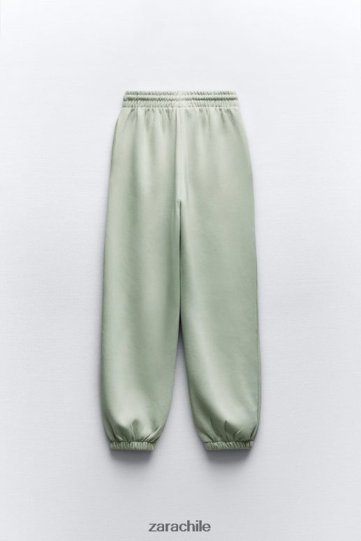 ropa cl Zara mujer pantalon jogger basico Mar verde JJ06N4944