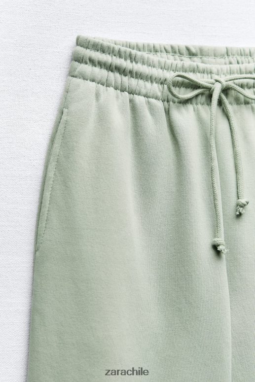 ropa cl Zara mujer pantalon jogger basico Mar verde JJ06N4944
