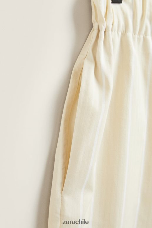 ropa cl Zara mujer pantalones con rayas finas amarillo claro JJ06N41801