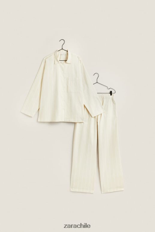 ropa cl Zara mujer pantalones con rayas finas amarillo claro JJ06N41801