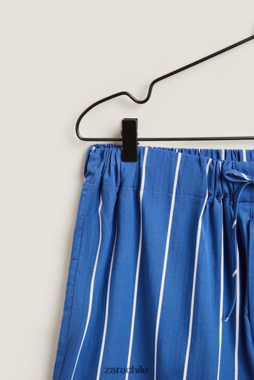 ropa cl Zara mujer pantalones con rayas verticales azul JJ06N41792