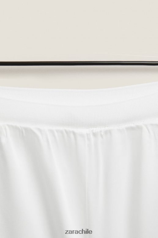 ropa cl Zara mujer pantalones cortos de tacto suave blanco JJ06N41811