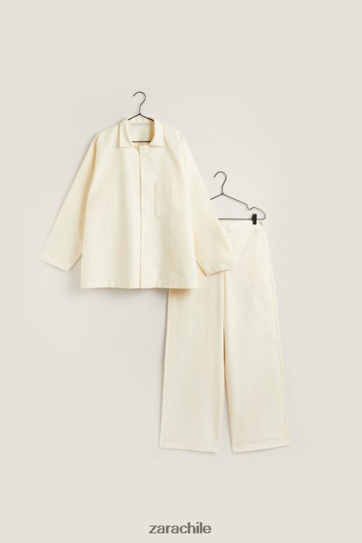 ropa cl Zara mujer pantalones de color liso vainilla JJ06N41803