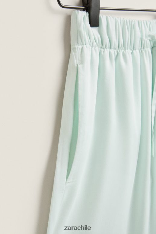 ropa cl Zara mujer pantalones de color liso verde claro JJ06N41800