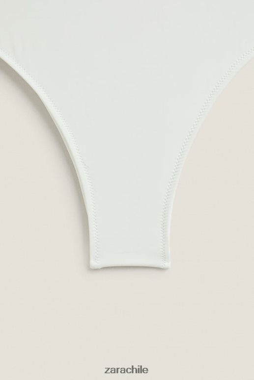 ropa cl Zara mujer traje de baño liso crudo JJ06N41822