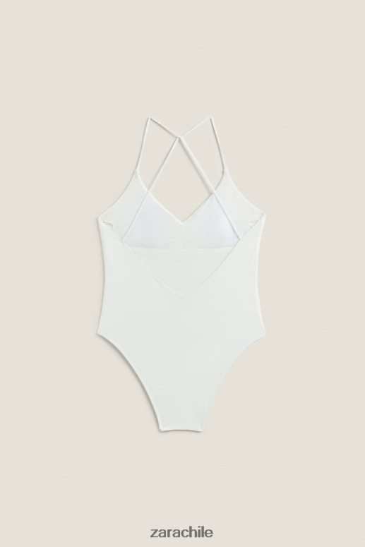ropa cl Zara mujer traje de baño liso crudo JJ06N41822