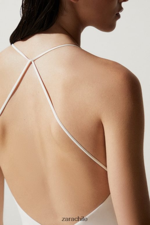 ropa cl Zara mujer traje de baño liso crudo JJ06N41822