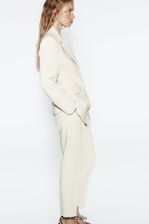 ropa cl Zara mujer blazer con doble botonadura crudo JJ06N4914