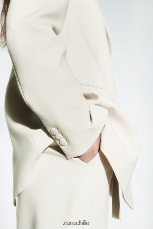 ropa cl Zara mujer blazer con doble botonadura crudo JJ06N4914