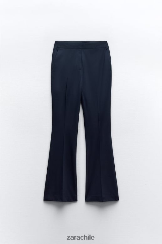ropa cl Zara mujer pantalones acampanados largos Azul marino JJ06N4885