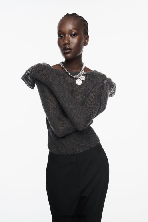 ropa cl Zara mujer pantalones acampanados largos negro JJ06N4880