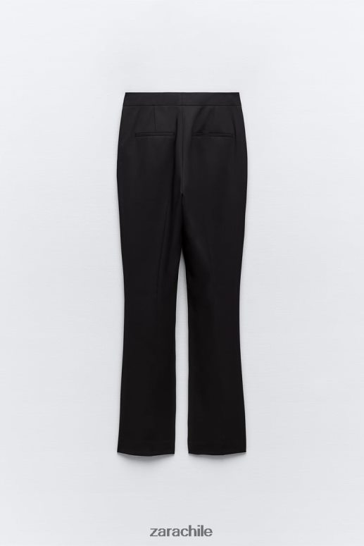 ropa cl Zara mujer pantalones acampanados largos negro JJ06N4880