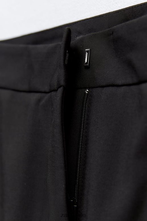 ropa cl Zara mujer pantalones acampanados largos negro JJ06N4880