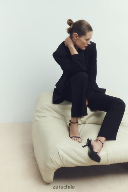 ropa cl Zara mujer pantalones acampanados largos negro JJ06N4892