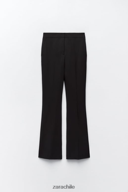 ropa cl Zara mujer pantalones acampanados largos negro JJ06N4892