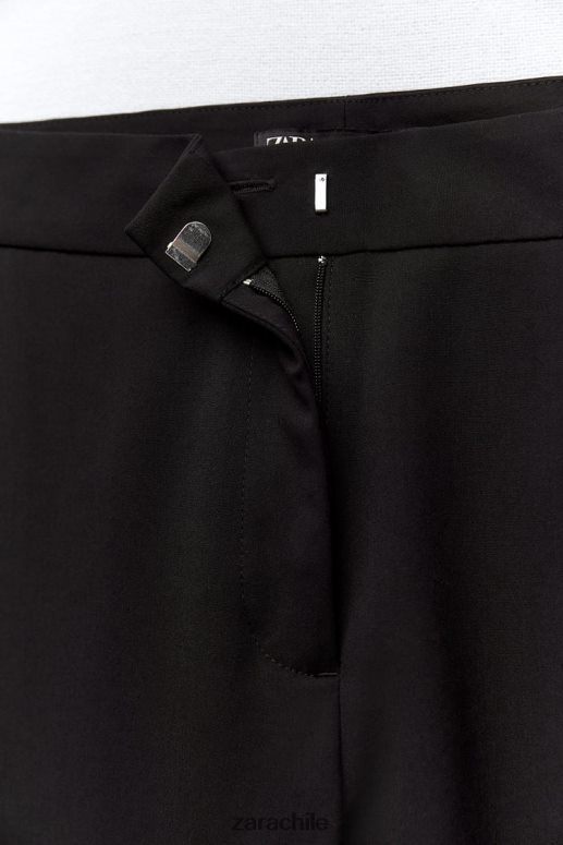 ropa cl Zara mujer pantalones acampanados largos negro JJ06N4892