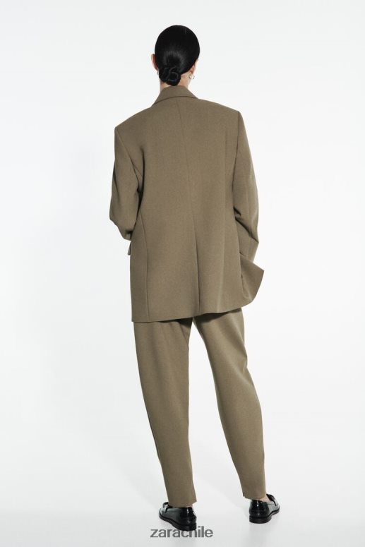 ropa cl Zara mujer pantalones martillo caqui JJ06N4905