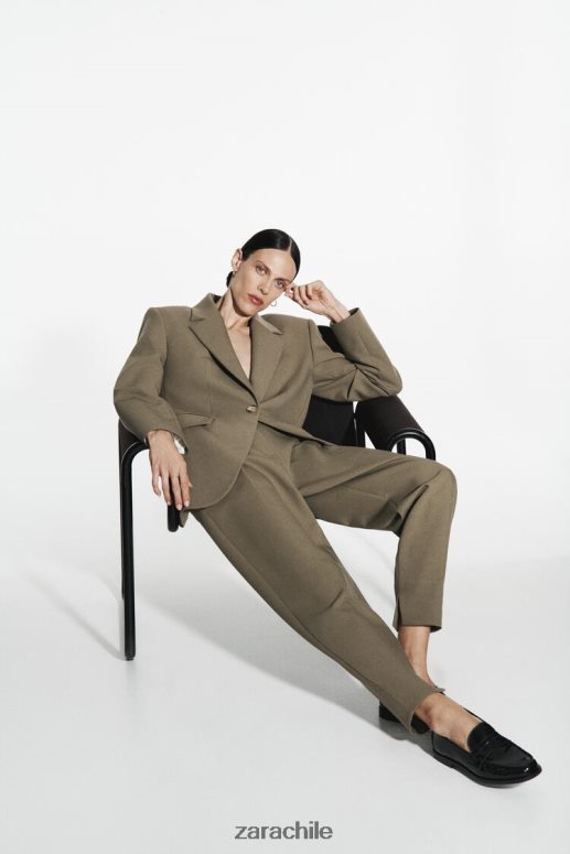 ropa cl Zara mujer pantalones martillo caqui JJ06N4905