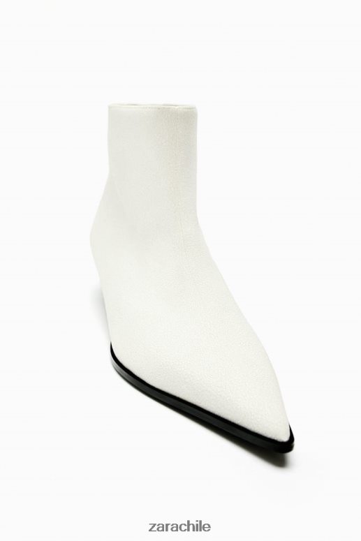 calzado cl Zara mujer botines con tacón gatito blanco JJ06N4730