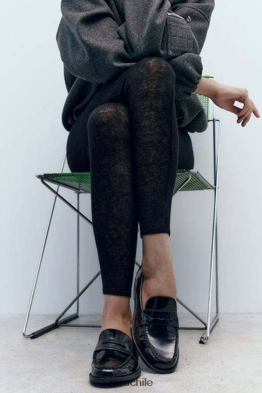 calzado cl Zara mujer mocasines penny de charol sintético negro JJ06N4740