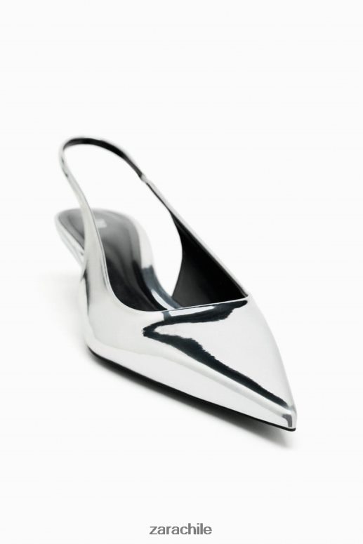 calzado cl Zara mujer tacones de gatito destalonados plata JJ06N4738