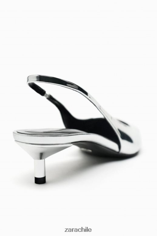 calzado cl Zara mujer tacones de gatito destalonados plata JJ06N4738