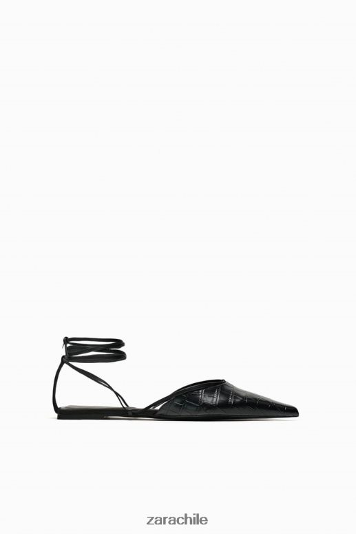 calzado cl Zara mujer zapatos con cordones y tacón abierto negro JJ06N4737