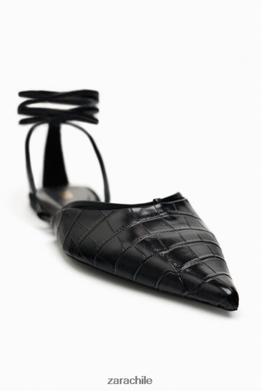 calzado cl Zara mujer zapatos con cordones y tacón abierto negro JJ06N4737